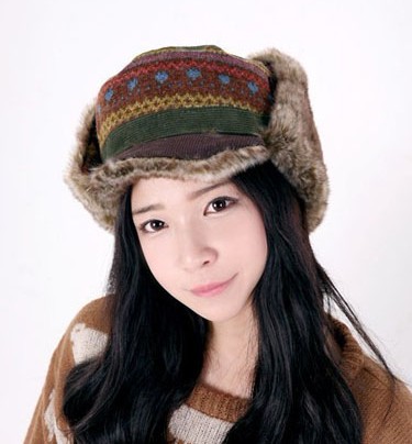毛毡女生时装帽
