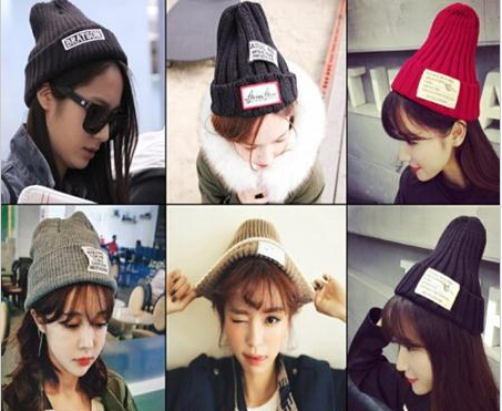 小女生流行的韩版加厚针织帽