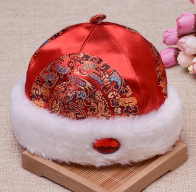 中式寒假出街帽子